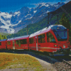 Aesthetic Swiss Train Diamond Paintings
