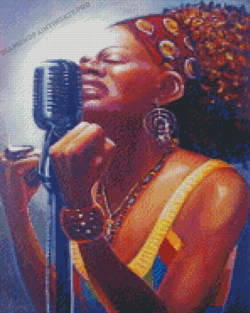 African Woman Singing Diamond Paintings