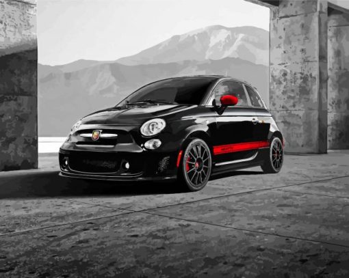 Black Fiat Abarth Diamond Paintings