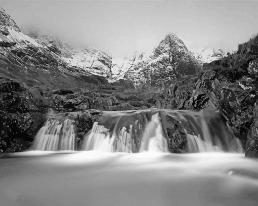 Black And White Fairy Pools Diamond Paintings