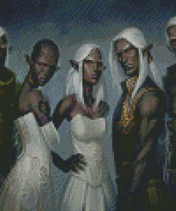 Black Elf Family Diamond Paintings