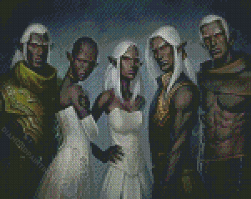 Black Elf Family Diamond Paintings