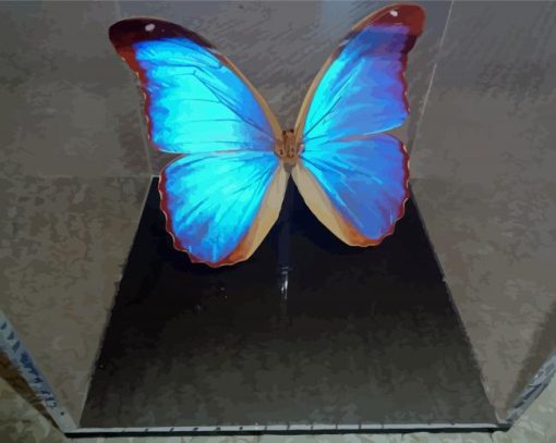 Blue Iridescent Butterfly Diamond Paintings