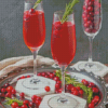 Cherry Cocktail Glasses Diamond Paintings