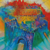 Colorful Jerusalem Abstract Diamond Paintings