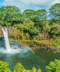Cool Hawaii Waterfall Diamond Paintings