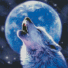 Cool Moon Wolf Diamond Paintings