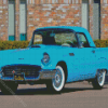 Cyan 1957 Thunderbird Car Diamond Paintings