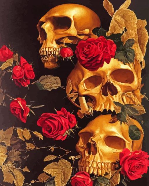 Flower Skulls Diamond Paintings