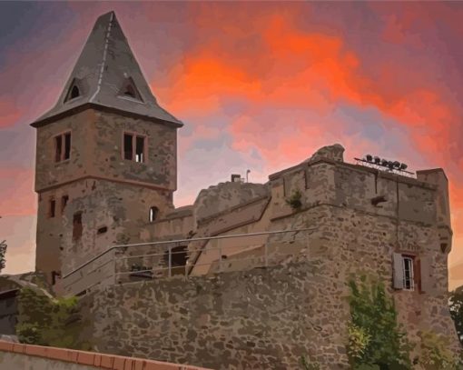 Frankenstein Castle Sunset Diamond Paintings