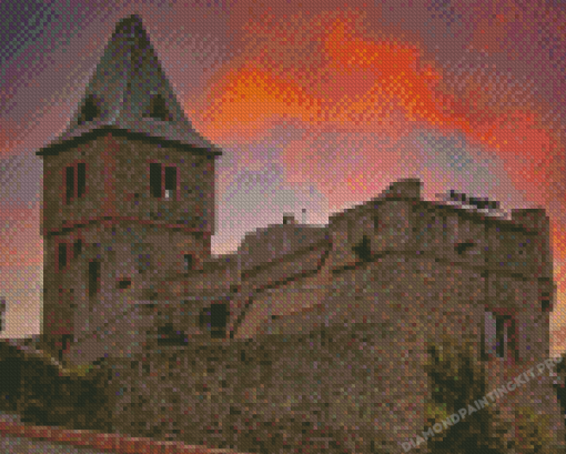 Frankenstein Castle Sunset Diamond Paintings