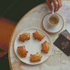 Gingerbread Pigs With Coffee Diamond Paintings