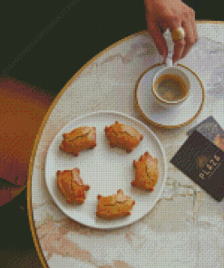 Gingerbread Pigs With Coffee Diamond Paintings