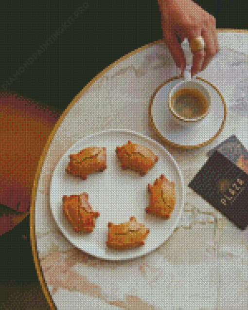 Gingerbread Pigs With Coffee Diamond Paintings