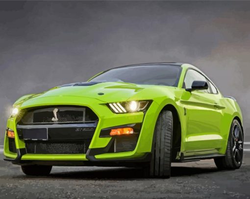 Green Shelby Mustang Diamond Paintings