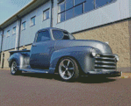 Grey 51 Chevy Truck Diamond Paintings