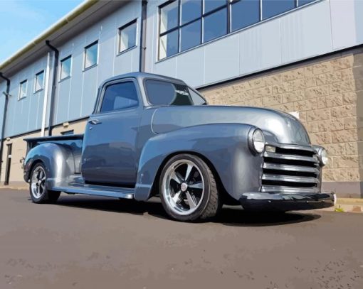 Grey 51 Chevy Truck Diamond Paintings