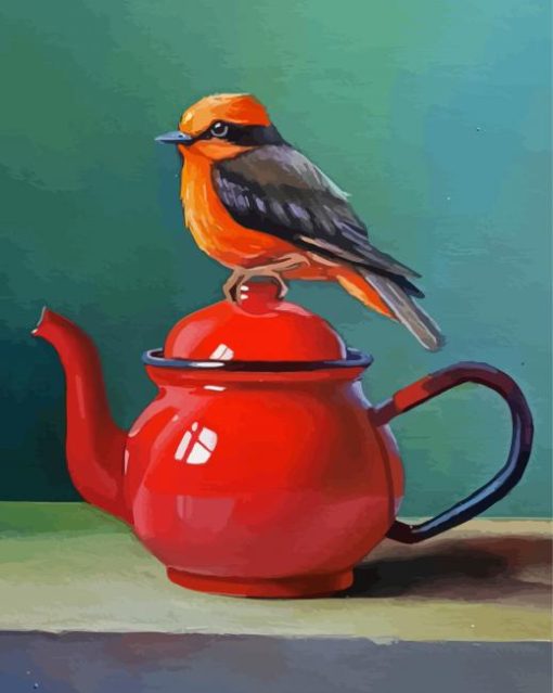 Kettle And Bird Diamond Paintings