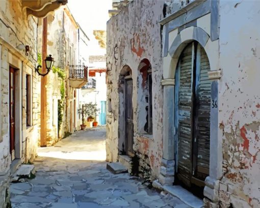 Naxos Island Old Street Diamond Paintings