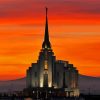 Orange Rexburg Sunset Diamond Paintings