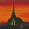 Orange Rexburg Sunset Diamond Paintings