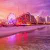 Pink Sky Daytona Beach Diamond Paintings