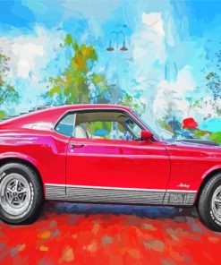 Red Mustang Mach 1 Diamond Paintings