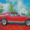 Red Mustang Mach 1 Diamond Paintings