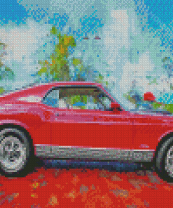 Red Mustang Mach 1 Diamond Paintings