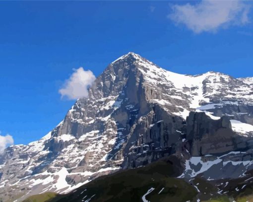 Snowy Eiger Mountain Diamond Paintings