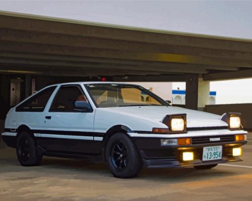 Toyota Ae 86 Trueno Car Diamond Paintings