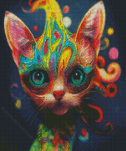 Weird Colorful Cat Diamond Paintings