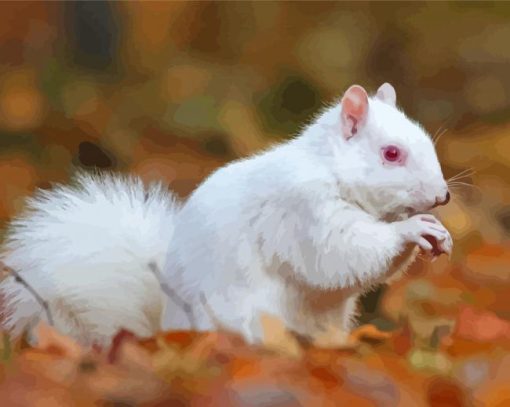 White Albino Squirrel Diamond Paintings