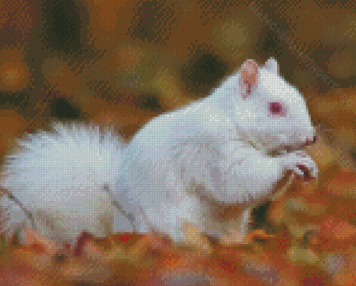 White Albino Squirrel Diamond Paintings