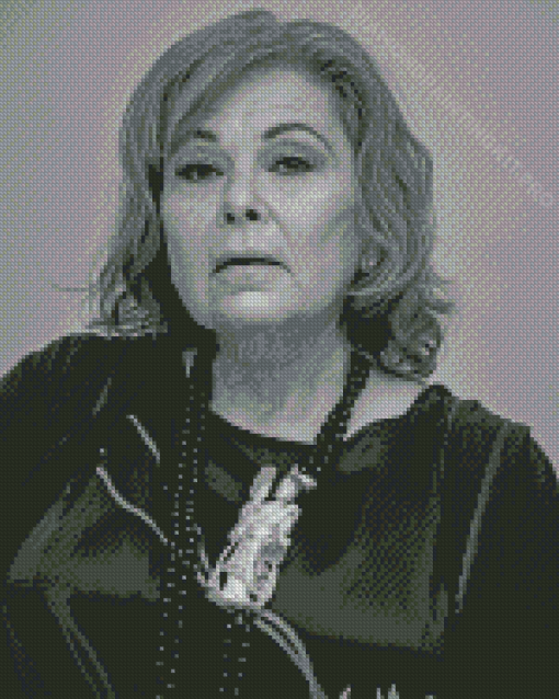 Black And White Roseanne Barr Diamond Paintings