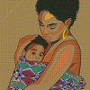 Black Mother And Child Diamond Paintings