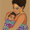 Black Mother And Child Diamond Paintings