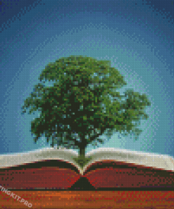 Book Tree Art Diamond Paintings