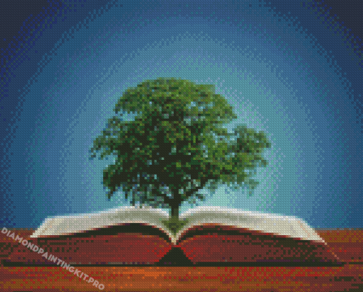 Book Tree Art Diamond Paintings