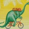 Brontosaurus On Bicycle Diamond Paintings