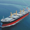 Bulk Carrier Ship In Sea Diamond Paintings