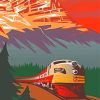 Canadian Pacific Train Poster Diamond Paintings
