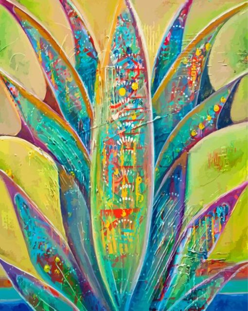 Colorful Blue Agave Diamond Paintings