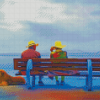 Couple At Beach Diamond Paintings