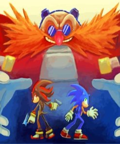 Dr Eggman Sonic And Shadow The Hedgehog Art Diamond Paintings