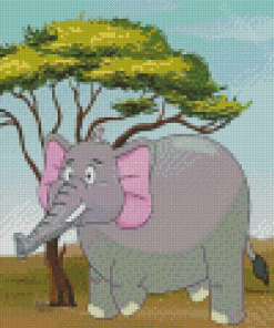 Elephant And Mouse Cartoon Diamond Paintings