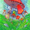 Frog And Mushrooms Diamond Paintings