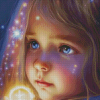 Girl And Light Diamond Paintings