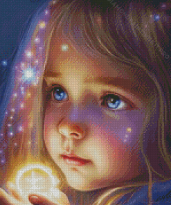 Girl And Light Diamond Paintings