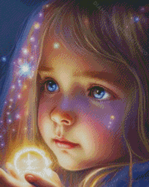 Girl And Light Diamond Paintings